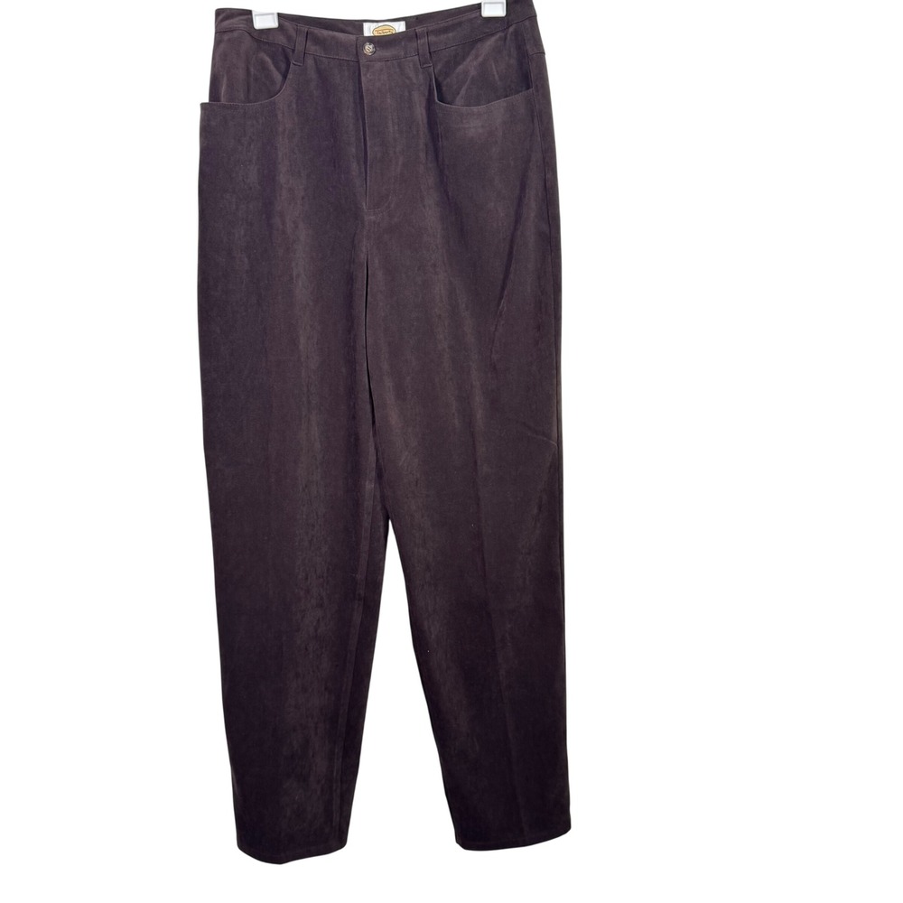 VTG Talbots Womens Pants 10 Chocolate Brown Stretch High‎ Rise Straight Leg